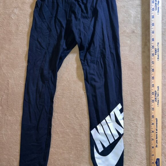 Nike Girl Sz Med Black White Sportswear Running Workout Ankle Length Legging (S) - Picture 1 of 7